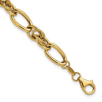 Leslie's 14K Polished Fancy Link Bracelet