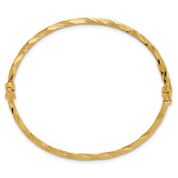 Leslie's 14K Polished Twisted Hinged Bangle — alternate view