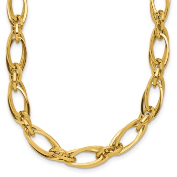 Leslie's 14K Polished Fancy Oval Link Necklace