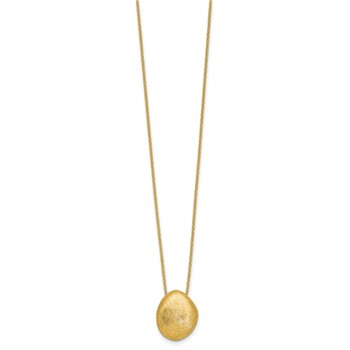 Leslie's 14K With Scratch Finish Pendant with 2in ext. Necklace — alternate view