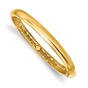 Leslie's 14K Polished Hollow Hinged Bangle
