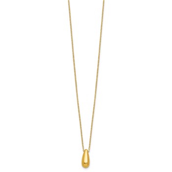 Leslie's 14K Polished Teardrop Necklace — alternate view
