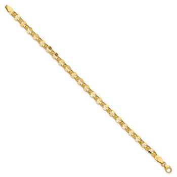 Leslie's 14K Polished and Diamond-cut Beaded Fancy Bracelet — alternate view