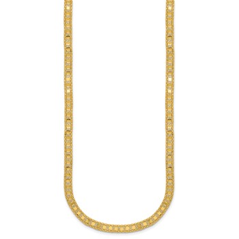 Leslie's 14K Polished and Textured Fancy Necklace — alternate view