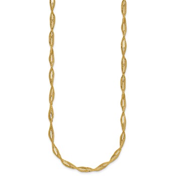 Leslie's 14K Polished and Textured Twist Necklace — alternate view