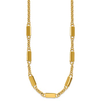 Leslie's 14K Polished Bar Station Necklace — alternate view