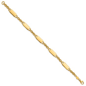 Leslie's 14K Polished Bar Station Bracelet — alternate view