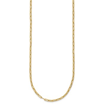 Leslie's 14K Polished Paperclip Necklace — alternate view
