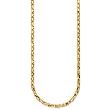 Leslie's 14K Polished Textured Fancy Link Necklace — alternate view