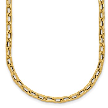 Leslie's 14K Polished Textured Fancy Link Necklace