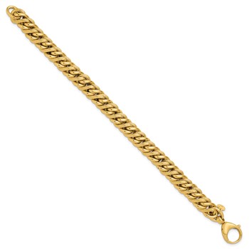 Leslie's 14K Polished and Textured Fancy Link Bracelet — alternate view