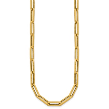 Leslie's 14K Polished Paperclip Link Necklace — alternate view