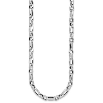 Leslie's 14K White Gold Polished Fancy Link Necklace — alternate view