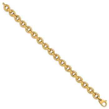 Leslie's 14K Polished and Twisted Fancy Link Bracelet — alternate view