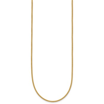 Leslie's 14K 1.2mm Round Satin Omega Wire Necklace — alternate view