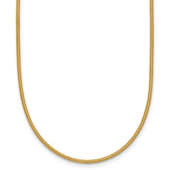 Leslie's 14K 1.2mm Round Satin Omega Wire Necklace