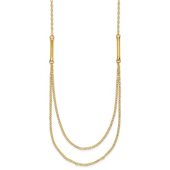 Leslie's 14k Polished Double Layer Fancy Necklace — alternate view