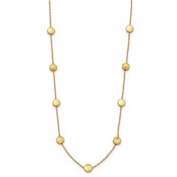 Leslie's 14K Polished and Satin Beaded Necklace — alternate view