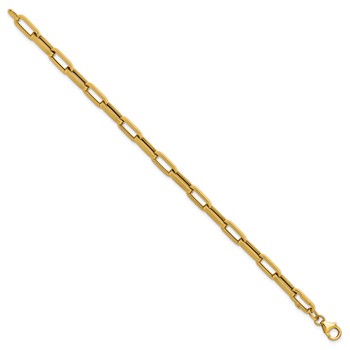 Leslie's 14K Polished Fancy Paperclip Bracelet — alternate view