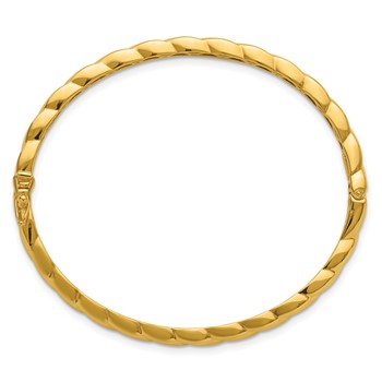 Leslie's 14K Polished Grooved Hinged Bangle — alternate view