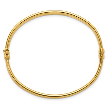Leslie's 14K Polished and Textured Hinged Bangle — alternate view