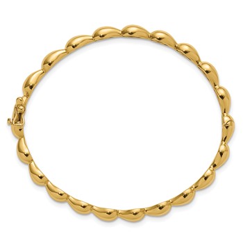 Leslie's 14K Polished Fancy Hinged Bangle — alternate view