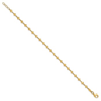 Leslie's 14K Polished Geometric Fancy with .5 in ext. Bracelet — alternate view