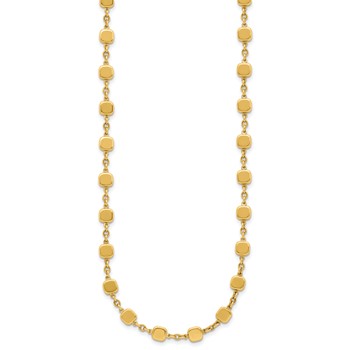 Leslie's 14K Polished Geometric Square with 2 in ext. Necklace — alternate view
