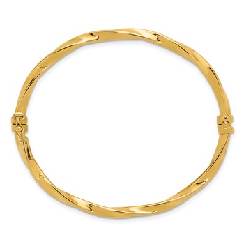 Leslie's 14K Polished Twisted Hinged Bangle — alternate view