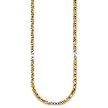 Leslie's 14K Two-tone Polished Link Necklace — alternate view