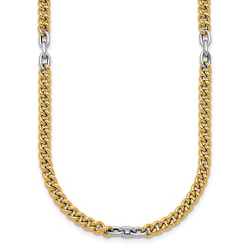 Leslie's 14K Two-tone Polished Link Necklace