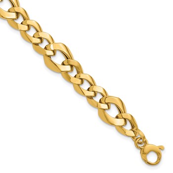 Leslie's 14K Polished Fancy Curb Link Bracelet