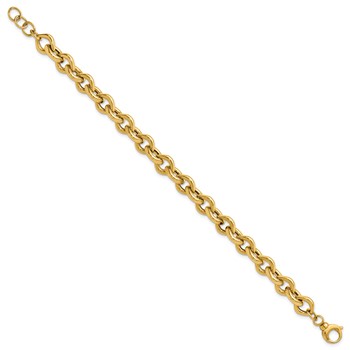 Leslie's 14K Polished Fancy Link with .5in ext. Bracelet — alternate view