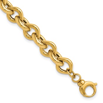 Leslie's 14K Polished Fancy Link with .5in ext. Bracelet