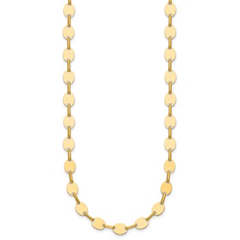 Leslie's 14K Polished Oval Disc Link Necklace — alternate view