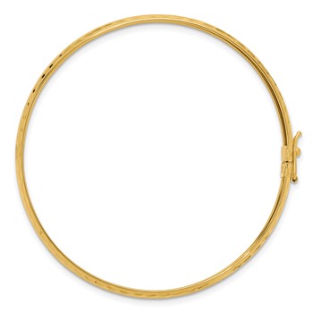 Leslie's 14K Polished Diamond-cut Flexible Bangle — alternate view