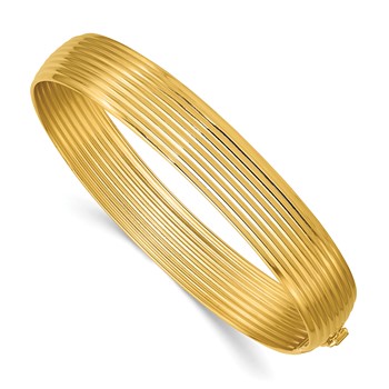Leslie's 14K Polished Grooved Flexible Bangle