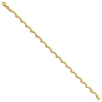 Leslie's 14K Polished Fancy Wave Link Bracelet — alternate view