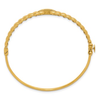 Leslie's 14K Polished Fancy Hinged Bangle — alternate view