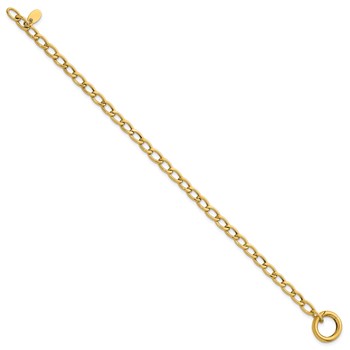 Leslie's 14K Polished Circle Push Clasp Fancy Link Bracelet — alternate view