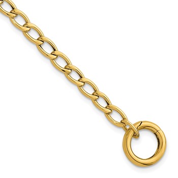 Leslie's 14K Polished Circle Push Clasp Fancy Link Bracelet