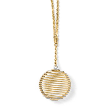 Leslie's 14k Two-tone Wire Wrapped Necklace
