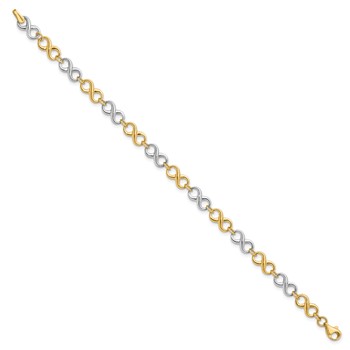 Leslie's 14K Two-tone Polished Bracelet — alternate view