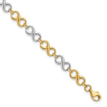 Leslie's 14K Two-tone Polished Bracelet