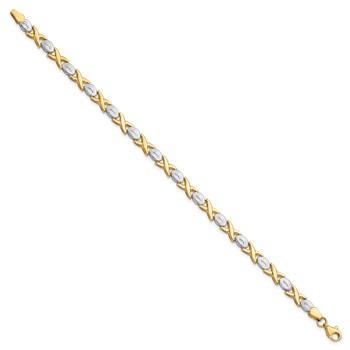 Leslie's 14K Two-tone Polished Bracelet — alternate view