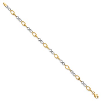 Leslie's 14K Two-tone Polished Bracelet — alternate view