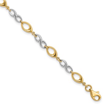 Leslie's 14K Two-tone Polished Bracelet