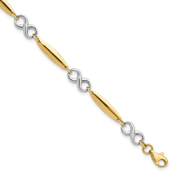 Leslie's 14K Two-tone Polished Bracelet