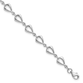 Leslie's 14K White Gold Polished Link Bracelet
