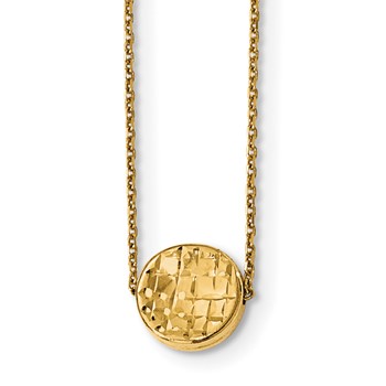 Leslie's 14K Polished D/C Round Necklace